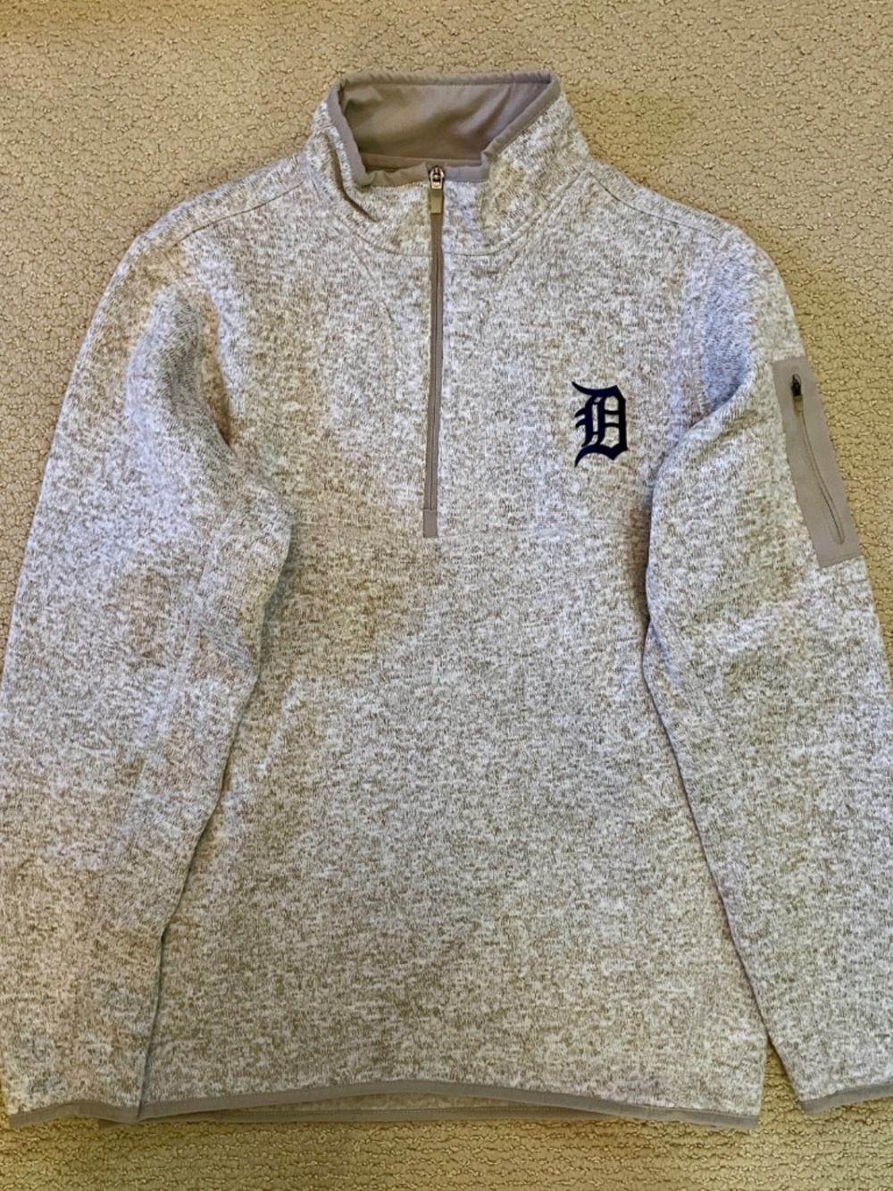 Detroit Tigers Antigua Fleece Quarter Zip Medium
